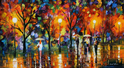 Leonid Afremov paintings Art Song of rain paintingArt. No: 10000013811