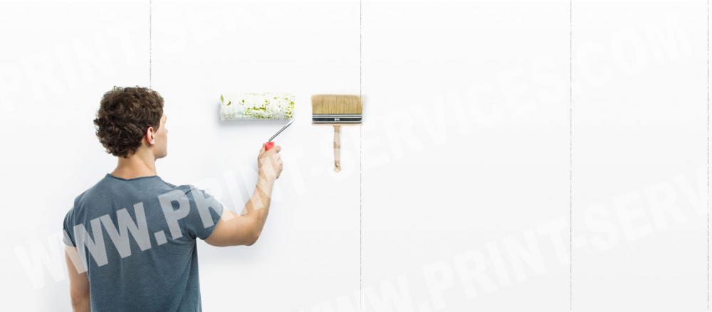 Glue for Wall Muras must be applied both on the wall surface | Print-Services.com