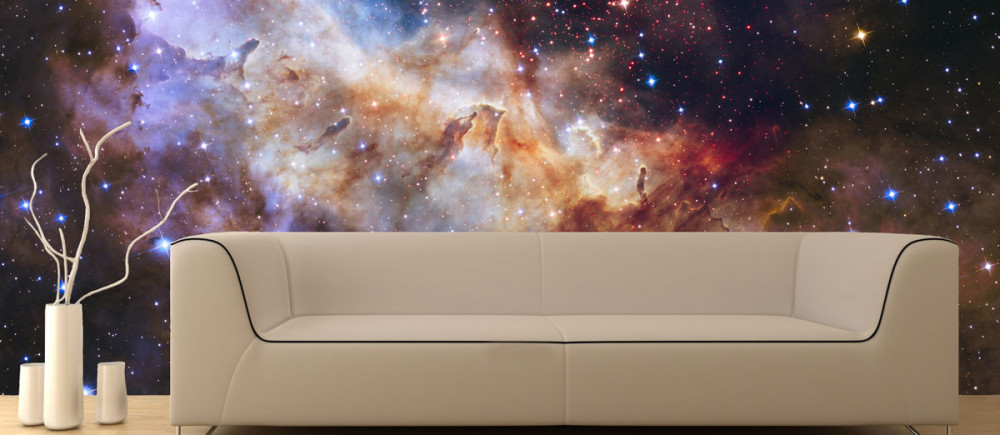 Space Nebula Photo Wallpaper for Bedroom, only at Print-Services.com