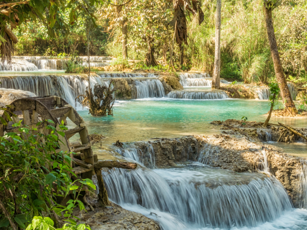 Tropics Waterfalls Kuang Si Falls Laos