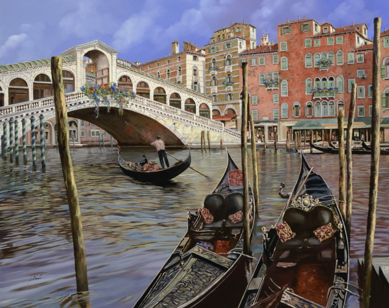 Il Ponte Di Rialto By Guido Borelli