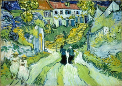 Village Street And Steps In Auvers With Figures, 1890