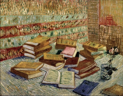 Still Life - French Novels And Rose, 1888