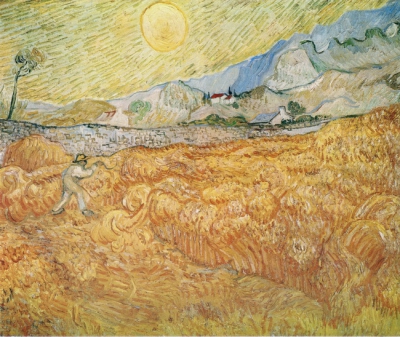 Wheat Field Behind Saint-Paul Hospital With A Reaper, 1889
