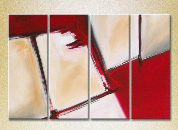 Abstraction White-red24