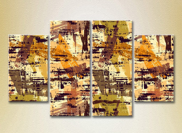 Abstraction Yellow- Brown4