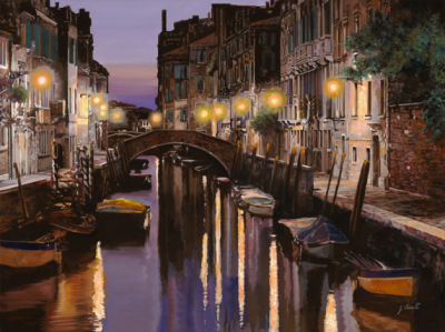 Guido Borelli paintings Art Channel In The Night By Guido Borelli Art. No: 10000004147