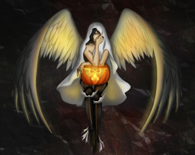 Fantasy world Atr Decor Angels Pumpkin Wings Fantasy Girls Art. No:10000021386