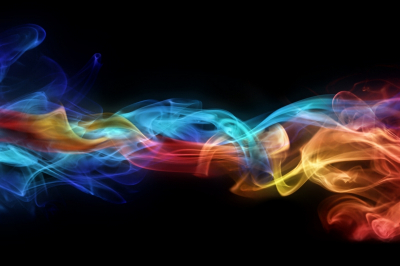 Abstract Art Decor for your Home Black Background Multicolored Smoke Stream Art. No: 10000007106