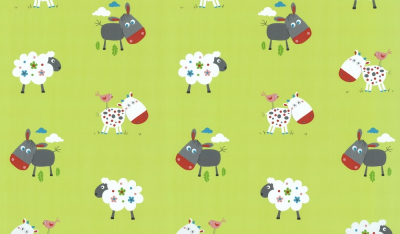 Nursury Kids Art & Photo Prints Decor Lambs and Donkeys Art. No: 10000015317