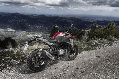 BMW Motorcycle Mountains GS Back View