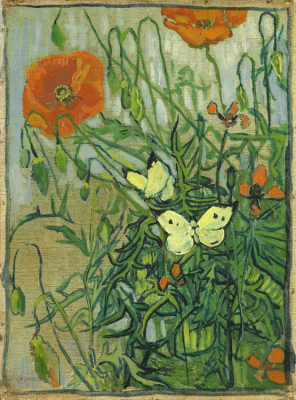 Poppies And Butterflies Van Gogh
