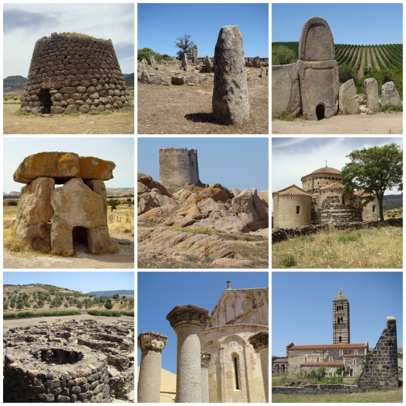 Collage Of 9 Images Of Ancient Ruins