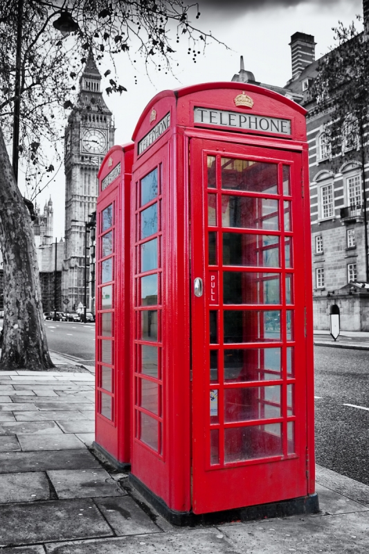 Cities&Countries wall murals & wallpaper Red Phone Booth London Art. No: 10000004464