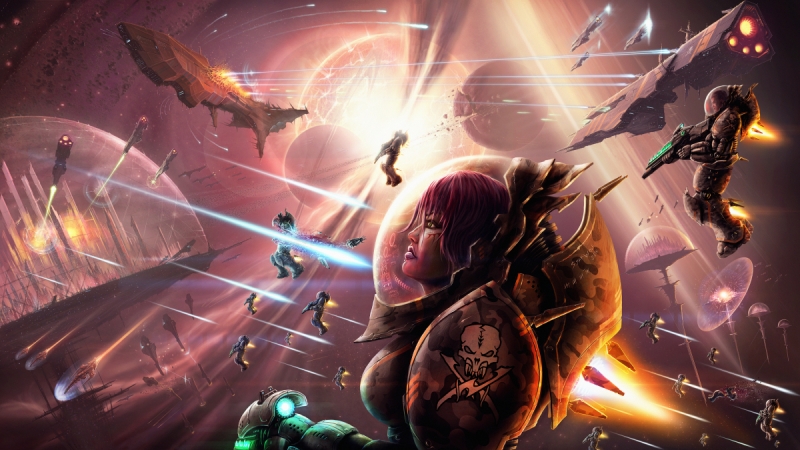 Planets wall murals & wallpaper Warriors Fantastic world Battles Ships Art. No: 10000008489
