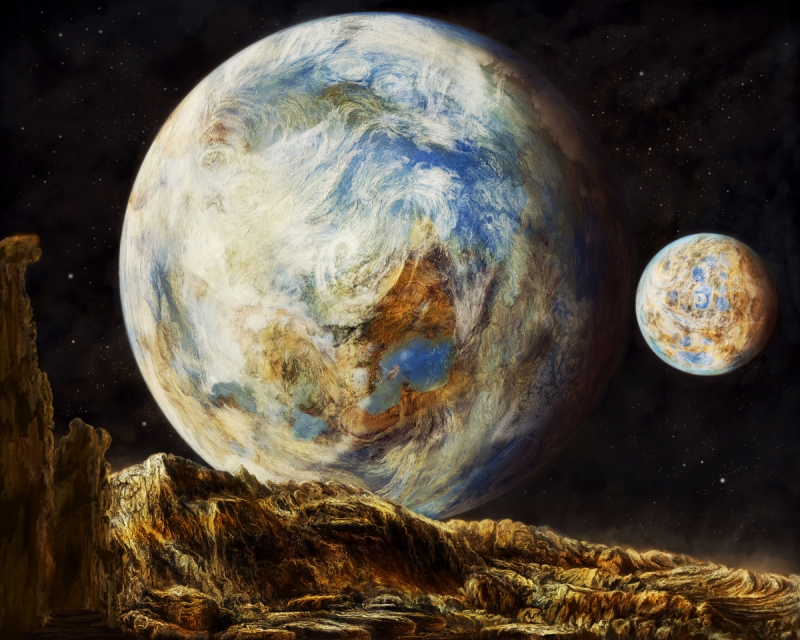 Planets wall murals & wallpaper Surface of planets      Art. No: 10000008505