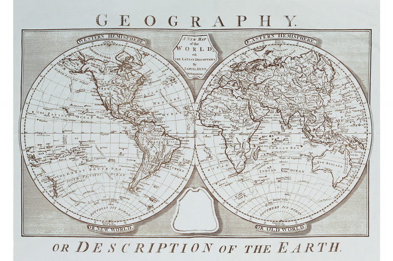 Maps and atlases Wall Murals & Wallpapers Description ot the Earth, Art. No:772676885298