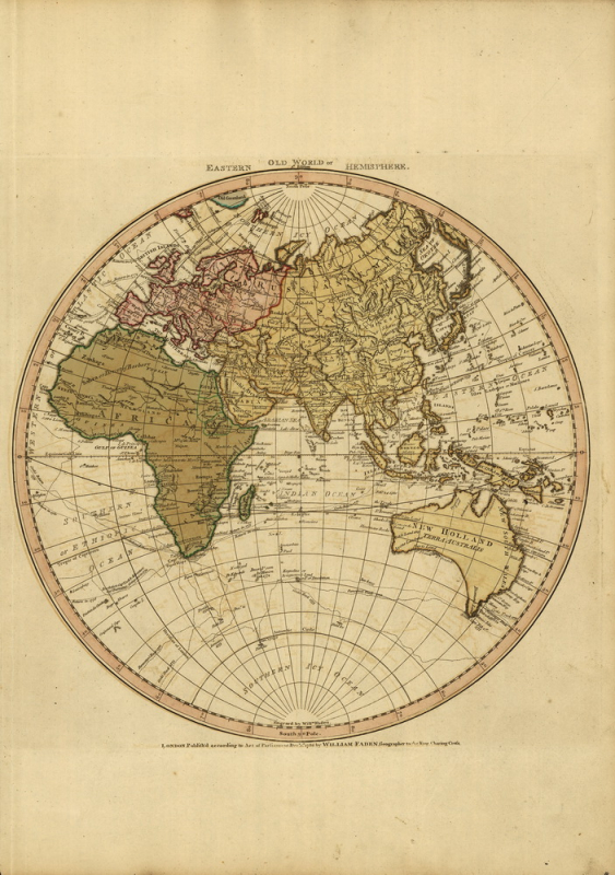 Map Of The World Drawn Around The Globe