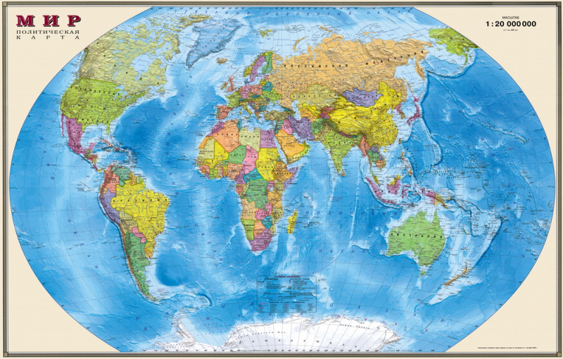Maps and atlases Wall Murals & Wallpapers the political map of the world, Art. No:772676885303